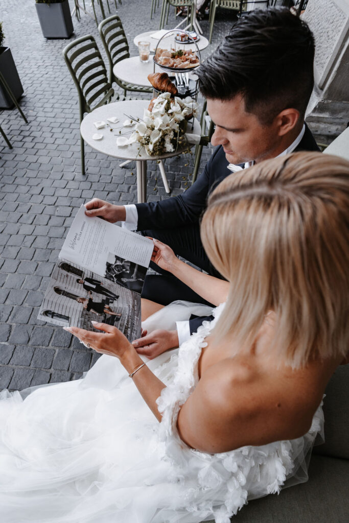 Gestaltungsideen für Inhalte einer Hochzeitszeitung